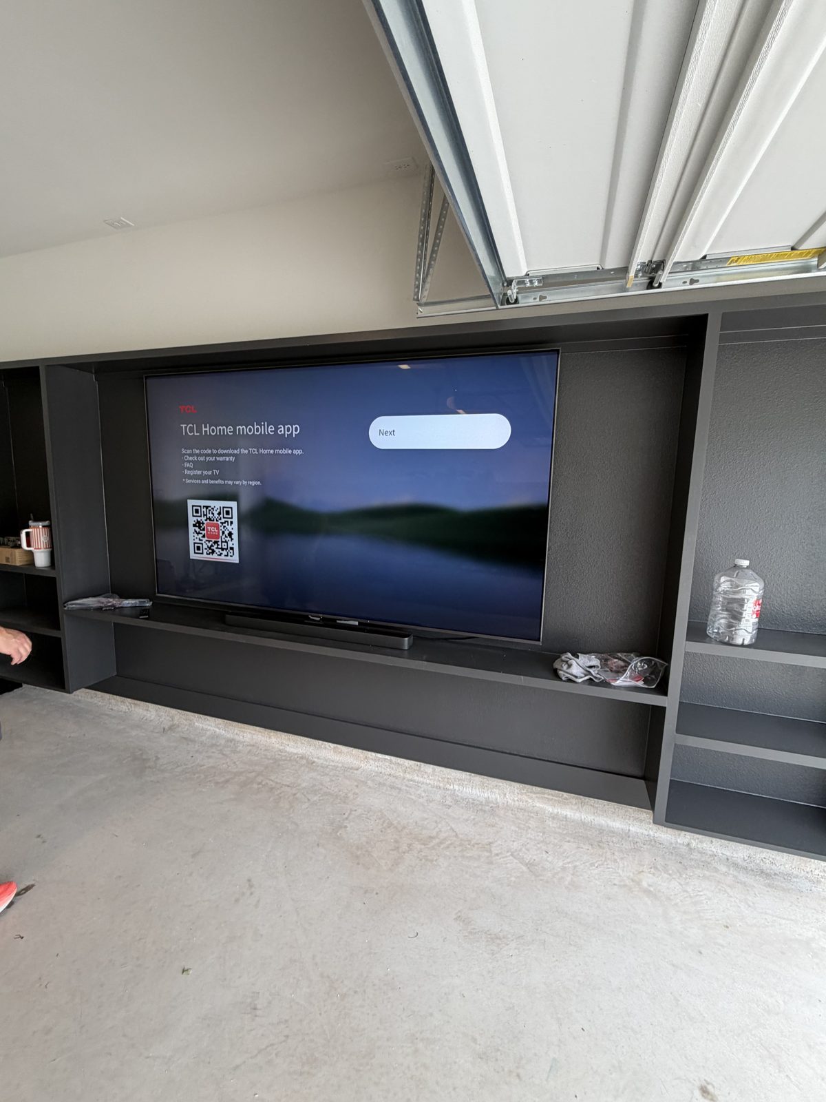 TV mounting in garage
